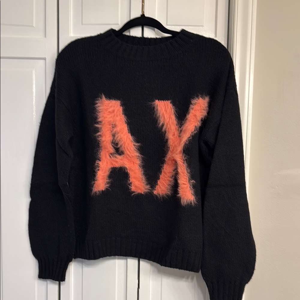 Black and Orange Women's Sweater